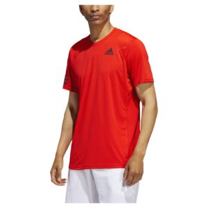 Adidas Club 3 Stripe Short Sleeve T-shirt Naranja S Hombre