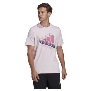 Adidas Milan Logo Carrier Short Sleeve T-shirt Rosa S Hombre