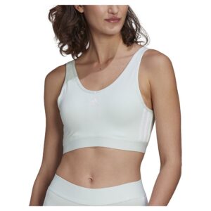 Adidas Top Essentials 3 Bandas Con Copas Extraibles Sleeveless T-shirt Blanco S Mujer