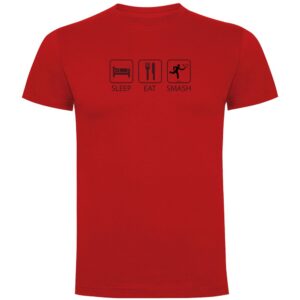Kruskis Sleep Eat And Smash Short Sleeve T-shirt Rojo M Hombre
