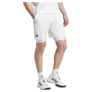 Adidas Aeroready Pro Two-in-one Seersucker Shorts Blanco L Hombre
