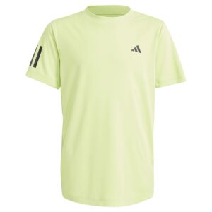 Adidas Club 3 Stripes Short Sleeve T-shirt Amarillo 15-16 Years Niño