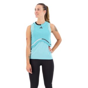 Adidas Heat.rdy Match Sleeveless T-shirt Azul XS Mujer
