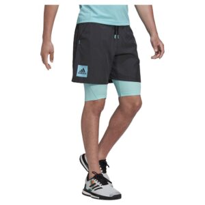 Adidas Paris 2 In 1 Shorts 7´´ Gris S Hombre
