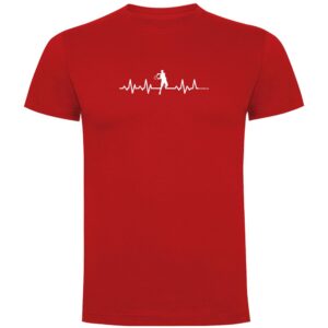 Kruskis Tennis Heartbeat Short Sleeve T-shirt Rojo S Hombre