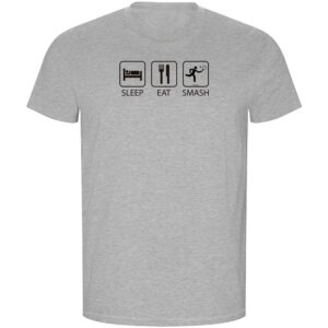 Kruskis Sleep Eat And Smash Eco Short Sleeve T-shirt Gris 2XL Hombre