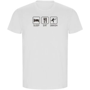 Kruskis Sleep Eat And Smash Eco Short Sleeve T-shirt Blanco XL Hombre