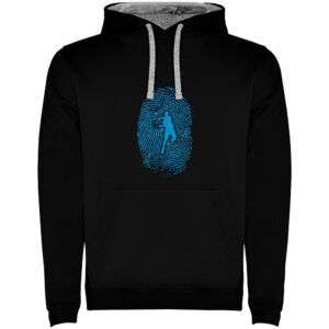 Kruskis Tennis Fingerprint Two-colour Hoodie Negro XL Hombre