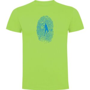 Kruskis Tennis Fingerprint Short Sleeve T-shirt Verde S Hombre