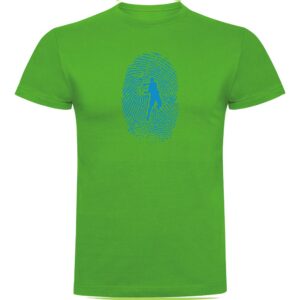 Kruskis Tennis Fingerprint Short Sleeve T-shirt Verde L Hombre