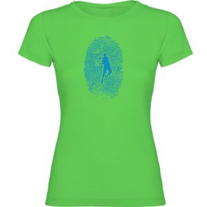 Kruskis Tennis Fingerprint Short Sleeve T-shirt Verde 2XL Mujer