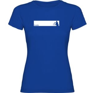 Kruskis Tennis Frame Short Sleeve T-shirt Azul S Mujer