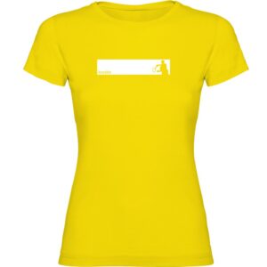 Kruskis Tennis Frame Short Sleeve T-shirt Amarillo XL Mujer