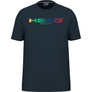 Head Racket Rainbow Short Sleeve T-shirt Azul 2XL Hombre