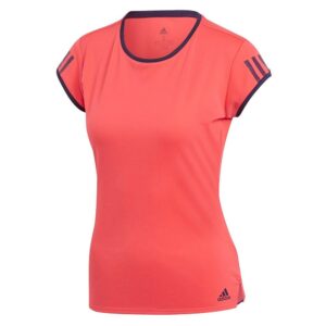 Adidas Club 3 Stripes Short Sleeve T-shirt Rojo XS Mujer