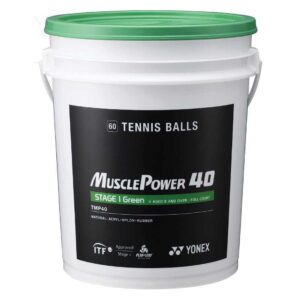 Yonex Muscle Power 40 Tennis Balls Bucket Verde 60 Balls