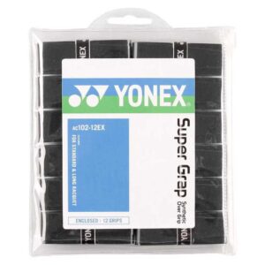 Yonex Super Grap Ac102ex Tennis Overgrip 12 Units Negro