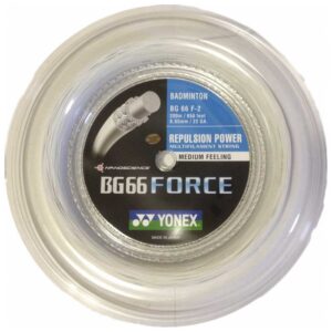 Yonex Bg 66 Force 200 M Badminton Reel String Blanco 0.65 mm