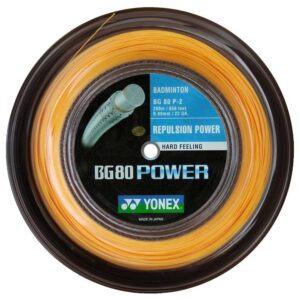 Yonex Bg 80 Power 200 M Badminton Reel String Naranja 0.68 mm