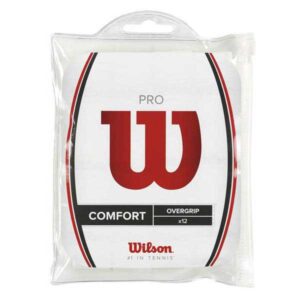 Wilson Pro Tennis Overgrip 12 Units Rojo,Blanco
