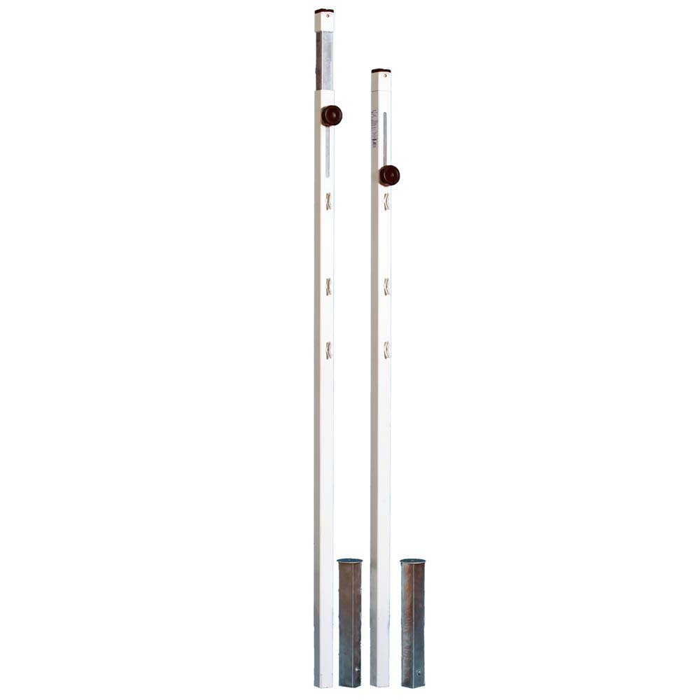 Powershot Square Adjustable Posts For Badminton Net Blanco 1.40 to 1.55m
