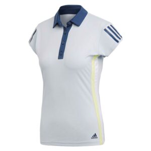 Adidas Club 3 Stripes Short Sleeve Polo Azul M Mujer