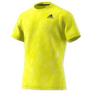 Adidas Badminton Freelift Primeblue Heat.rdy Short Sleeve T-shirt Amarillo M Hombre