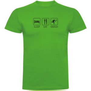 Kruskis Sleep Eat And Smash Short Sleeve T-shirt Verde L Hombre