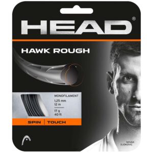 Head Racket Hawk Rough 12 M Tennis Single String Negro 1.25 mm