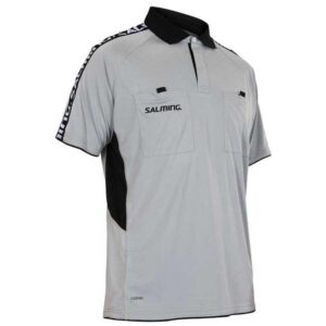 Salming Referee Short Sleeve Polo Gris L Hombre