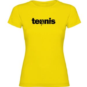 Kruskis Word Tennis Short Sleeve T-shirt Amarillo M Mujer