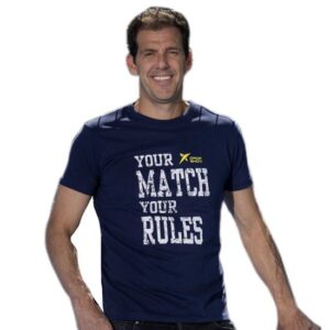 Drop Shot Match Rules Short Sleeve T-shirt Azul XS Hombre