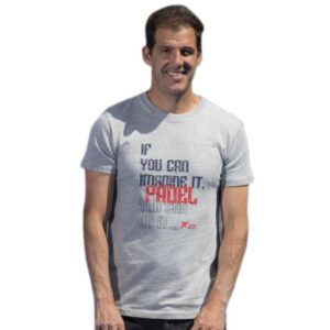 Drop Shot Passion Padel Short Sleeve T-shirt Gris XS Hombre