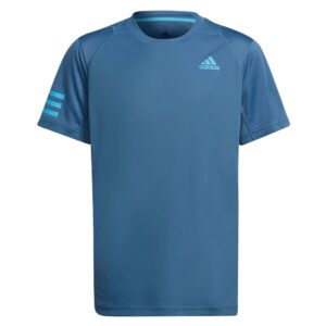 Adidas Club 3 Stripes Short Sleeve T-shirt Azul 7-8 Years Niño