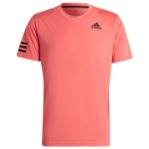 Adidas Badminton Club 3 Stripes Short Sleeve T-shirt Rosa 2XL Hombre