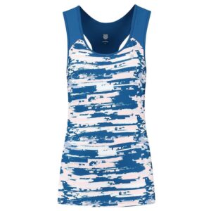 K-swiss Hypercourt Stripe Sleeveless T-shirt Azul L Mujer