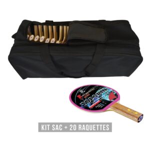 Sporti France Racket Kit (bag + 20 Rackets) Topspin Negro