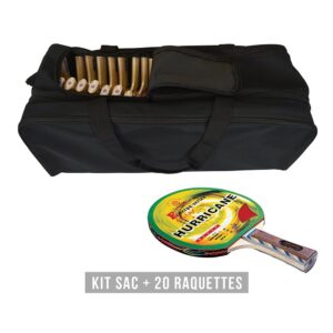 Sporti France Racket Kit (bag + 20 Rackets) Hurricane Negro