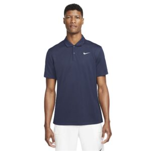 Nike Court Dri Fit Short Sleeve Polo Azul S Hombre