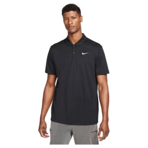 Nike Court Dri Fit Solid Short Sleeve Polo Negro S Hombre