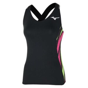 Mizuno Printed Sleeveless T-shirt Negro XS Mujer
