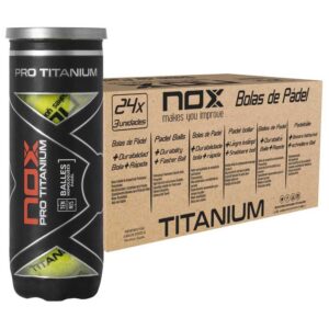 Nox Pro Titanium Padel Balls Box Amarillo 24 x 3 Balls