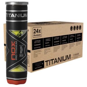 Nox Pro Titanium Padel Balls Box Amarillo 24 x 4 Balls