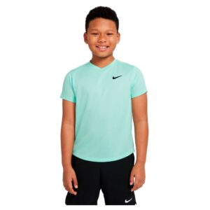 Nike Court Dri Fit Victory Short Sleeve T-shirt Verde 10-12 Years Niño