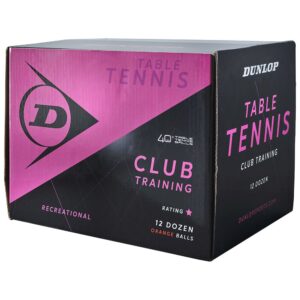 Dunlop 40+ Club Training Table Tennis Balls Naranja 144 Balls