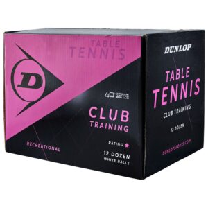 Dunlop 40+ Club Training Table Tennis Balls Blanco 144 Balls