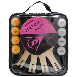 Dunlop Match 4 Player Set Table Tennis Racket Rosa