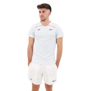 Nike Court Dri Fit Advantage Rafa Short Sleeve T-shirt Blanco M Hombre