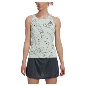 Adidas Club Graphic Sleeveless T-shirt Verde L Mujer