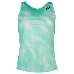 Asics Match Graphic Sleeveless T-shirt Verde XL Mujer